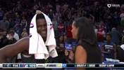 👀恩比德怎么想？爱德华兹接受费城全场球迷高呼MVP🐺